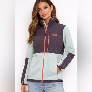 The North Face Light Blue Fleece with Red Accent